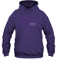 TCU Horned Frogs Football Inside Heart  Team Hooded Sweatshirt Hooded Sweatshirt - HHHstores