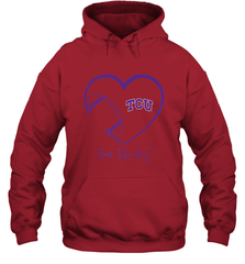TCU Horned Frogs Football Inside Heart  Team Hooded Sweatshirt Hooded Sweatshirt - HHHstores