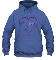 TCU Horned Frogs Football Inside Heart  Team Hooded Sweatshirt Hooded Sweatshirt - HHHstores