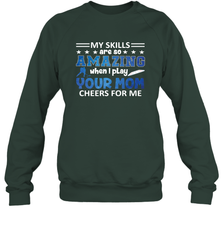 HOCKEY Yours Mom Cheers For Me Crewneck Sweatshirt Crewneck Sweatshirt - HHHstores