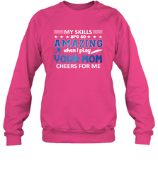 HOCKEY Yours Mom Cheers For Me Crewneck Sweatshirt Crewneck Sweatshirt - HHHstores