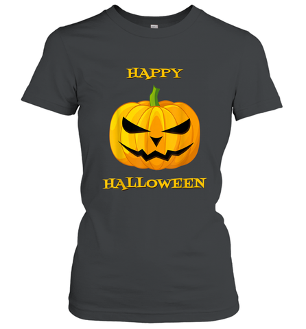 Happy Halloween Scary Pumpkin Tee Women's T-Shirt Women's T-Shirt / Black / S Women's T-Shirt - HHHstores