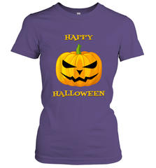 Happy Halloween Scary Pumpkin Tee Women's T-Shirt Women's T-Shirt - HHHstores