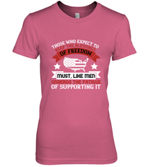 Those who expect to reap the blessings of freedom, must, like men, undergo the fatigue of supporting it 01 Women's Premium T-Shirt Women's Premium T-Shirt - HHHstores