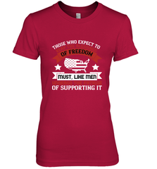 Those who expect to reap the blessings of freedom, must, like men, undergo the fatigue of supporting it 01 Women's Premium T-Shirt Women's Premium T-Shirt - HHHstores