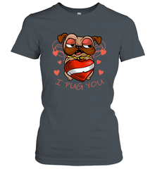 I Pug You Cute Valentines Day Love Heart Pug Dog Valentine Women's T-Shirt Women's T-Shirt - HHHstores