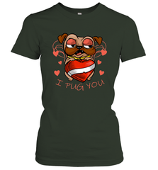I Pug You Cute Valentines Day Love Heart Pug Dog Valentine Women's T-Shirt Women's T-Shirt - HHHstores