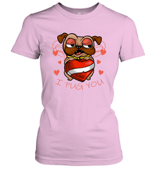 I Pug You Cute Valentines Day Love Heart Pug Dog Valentine Women's T-Shirt Women's T-Shirt - HHHstores