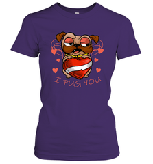 I Pug You Cute Valentines Day Love Heart Pug Dog Valentine Women's T-Shirt Women's T-Shirt - HHHstores