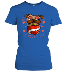 I Pug You Cute Valentines Day Love Heart Pug Dog Valentine Women's T-Shirt Women's T-Shirt - HHHstores
