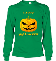 Happy Halloween Scary Pumpkin Tee Long Sleeve T-Shirt Long Sleeve T-Shirt - HHHstores