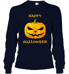 Happy Halloween Scary Pumpkin Tee Long Sleeve T-Shirt
