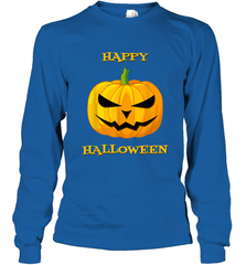 Happy Halloween Scary Pumpkin Tee Long Sleeve T-Shirt Long Sleeve T-Shirt - HHHstores