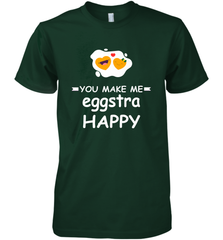 You Make Me Eggstra happy,Funny Valentine His and Her Couple Men's Premium T-Shirt Men's Premium T-Shirt - HHHstores