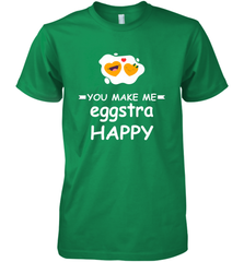 You Make Me Eggstra happy,Funny Valentine His and Her Couple Men's Premium T-Shirt Men's Premium T-Shirt - HHHstores