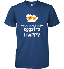 You Make Me Eggstra happy,Funny Valentine His and Her Couple Men's Premium T-Shirt Men's Premium T-Shirt - HHHstores