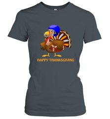 Cool Happy Thanksgiving Football Shirt Gobble Player Turkey Women's T-Shirt Women's T-Shirt - HHHstores