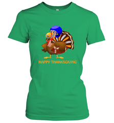 Cool Happy Thanksgiving Football Shirt Gobble Player Turkey Women's T-Shirt Women's T-Shirt - HHHstores