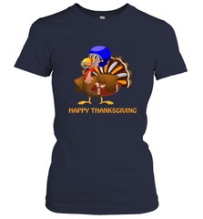 Cool Happy Thanksgiving Football Shirt Gobble Player Turkey Women's T-Shirt Women's T-Shirt - HHHstores