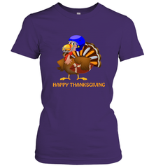 Cool Happy Thanksgiving Football Shirt Gobble Player Turkey Women's T-Shirt Women's T-Shirt - HHHstores