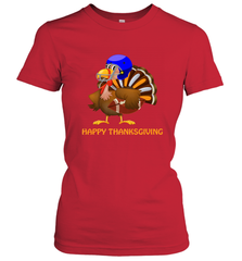 Cool Happy Thanksgiving Football Shirt Gobble Player Turkey Women's T-Shirt Women's T-Shirt - HHHstores