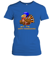 Cool Happy Thanksgiving Football Shirt Gobble Player Turkey Women's T-Shirt Women's T-Shirt - HHHstores