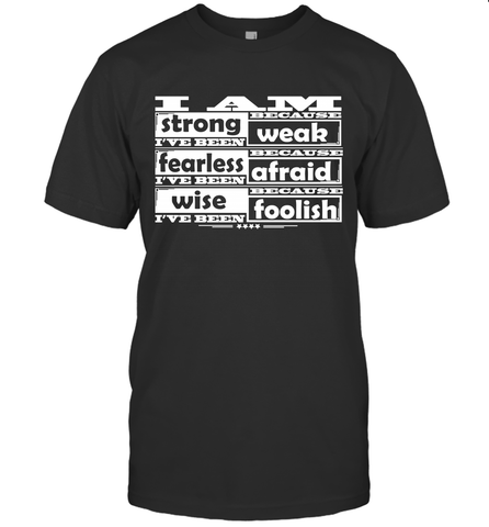 I am strong, fearless wise Best Novelty Gift Wing Inspirational Quote Men's T-Shirt Men's T-Shirt / Black / S Men's T-Shirt - HHHstores