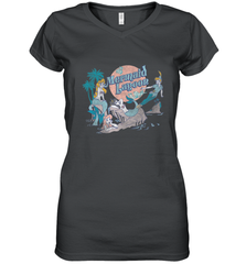 Disney Peter Pan Distressed Mermaid Lagoon Women's V-Neck T-Shirt Women's V-Neck T-Shirt - HHHstores