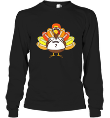 Cool Thanksgiving Football Shirt _ Gobble Player Turkey Gift Long Sleeve T-Shirt Long Sleeve T-Shirt - HHHstores