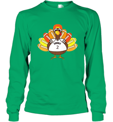 Cool Thanksgiving Football Shirt _ Gobble Player Turkey Gift Long Sleeve T-Shirt Long Sleeve T-Shirt - HHHstores