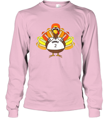 Cool Thanksgiving Football Shirt _ Gobble Player Turkey Gift Long Sleeve T-Shirt Long Sleeve T-Shirt - HHHstores