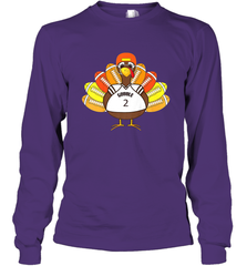 Cool Thanksgiving Football Shirt _ Gobble Player Turkey Gift Long Sleeve T-Shirt Long Sleeve T-Shirt - HHHstores