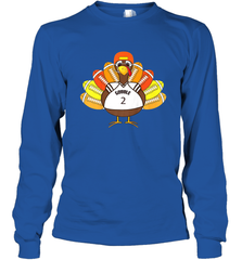 Cool Thanksgiving Football Shirt _ Gobble Player Turkey Gift Long Sleeve T-Shirt Long Sleeve T-Shirt - HHHstores