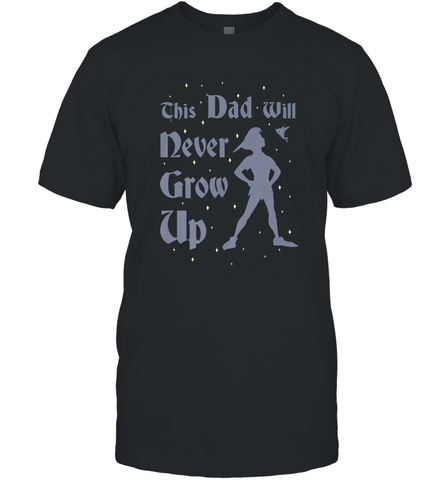 Disney Peter Pan This Dad Will Never Grow Up Men's T-Shirt Men's T-Shirt / Black / S Men's T-Shirt - HHHstores