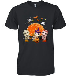 Three Sloths Halloween T shirt Mummy Pumpkin Moon Men's Premium T-Shirt