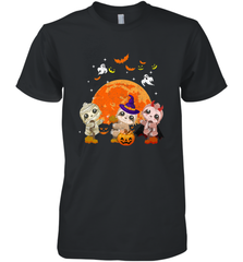 Three Sloths Halloween T shirt Mummy Pumpkin Moon Men's Premium T-Shirt Men's Premium T-Shirt - HHHstores