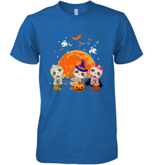 Three Sloths Halloween T shirt Mummy Pumpkin Moon Men's Premium T-Shirt Men's Premium T-Shirt - HHHstores