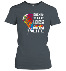 Lacrosse Rockin The Mom Life Women's T-Shirt Women's T-Shirt - HHHstores