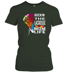 Lacrosse Rockin The Mom Life Women's T-Shirt Women's T-Shirt - HHHstores
