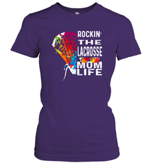 Lacrosse Rockin The Mom Life Women's T-Shirt Women's T-Shirt - HHHstores