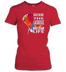 Lacrosse Rockin The Mom Life Women's T-Shirt Women's T-Shirt - HHHstores