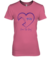 TCU Horned Frogs Football Inside Heart  Team Women's Premium T-Shirt Women's Premium T-Shirt - HHHstores