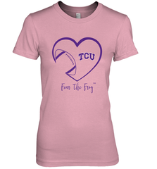 TCU Horned Frogs Football Inside Heart  Team Women's Premium T-Shirt Women's Premium T-Shirt - HHHstores