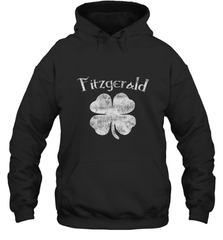 Vintage Fitzgerald Irish Shamrock St Patty's Day Hooded Sweatshirt Hooded Sweatshirt - HHHstores