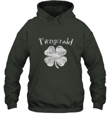 Vintage Fitzgerald Irish Shamrock St Patty's Day Hooded Sweatshirt Hooded Sweatshirt - HHHstores