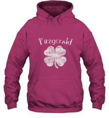 Vintage Fitzgerald Irish Shamrock St Patty's Day Hooded Sweatshirt Hooded Sweatshirt - HHHstores