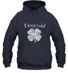 Vintage Fitzgerald Irish Shamrock St Patty's Day Hooded Sweatshirt Hooded Sweatshirt - HHHstores