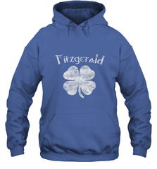 Vintage Fitzgerald Irish Shamrock St Patty's Day Hooded Sweatshirt Hooded Sweatshirt - HHHstores