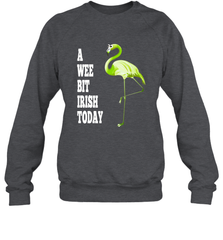 A Wee Bit Irish Today Flamingo St. Patrick's Day Crewneck Sweatshirt Crewneck Sweatshirt - HHHstores