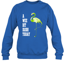 A Wee Bit Irish Today Flamingo St. Patrick's Day Crewneck Sweatshirt Crewneck Sweatshirt - HHHstores